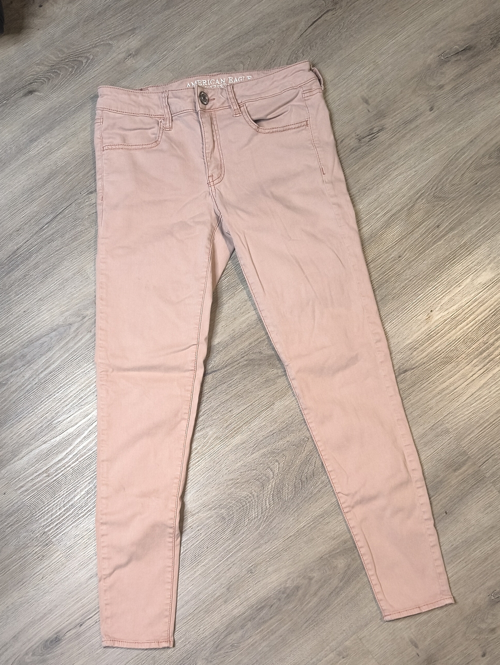 S1228 Jegging Low Rise American Eagle Rose Pink Wash Size 6 Women's Jeans